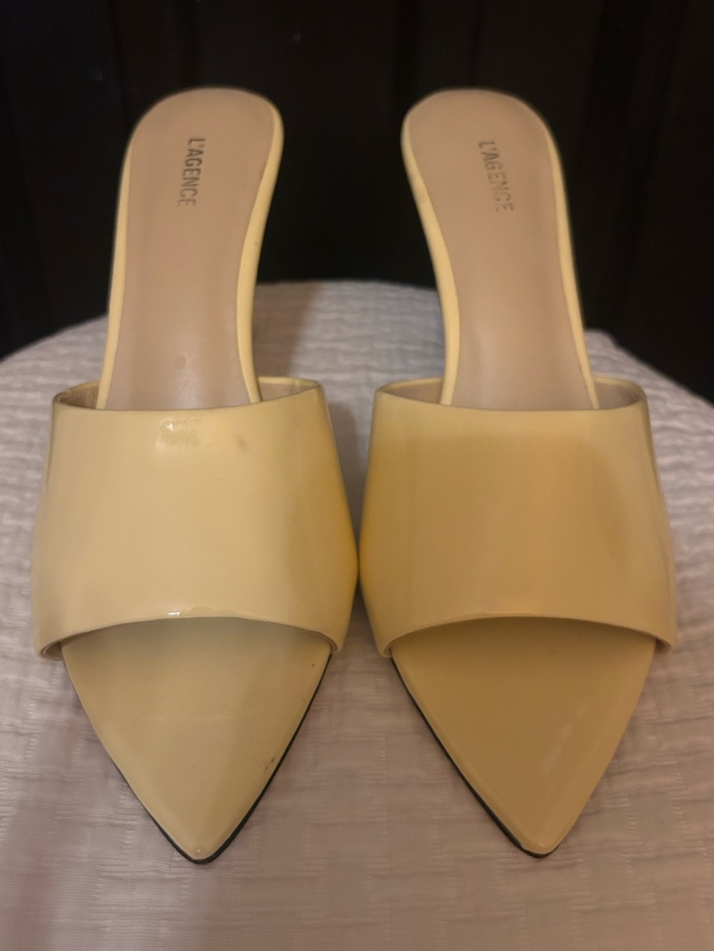 L’AGENCE Heels in butter yellow